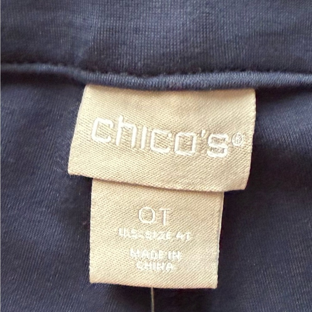NWT Women's Chico's Size 0 TALL (US 4 Tall) Ponte 5 Pocket Slim Pants Navy Blue - Picture 3 of 6